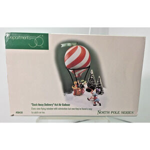 Dept 56 Dash Away Delivery Hot Air Balloon North Pole Series Christmas #5643